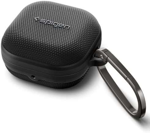 Spigen Samsung Galaxy Buds 4 / Buds 4 Pro Case [Carabiner Included] [Shock-Proof] [Light Compact] Classic Fit Cover (PC+PA) - Black