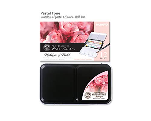Palette aquarelle Mungyo 12 pastel solides : pigments d'artistes