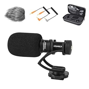 COMICA CVM-VM10II – Camera Microphone for Canon Nikon Sony Panasonic DSLR Camera, Camcorder, Professional Universal Shotgun Video Microphone for iPhone Samsung Galaxy Android Smartphones