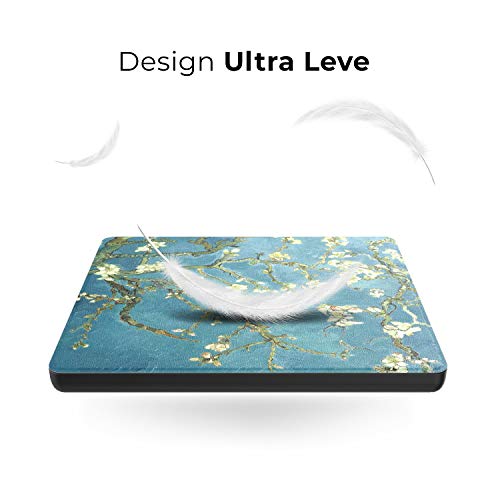Capa Kindle Oasis 9a e 10a geração - WB Ultra Leve, Sensor Magnético - Couro Flores