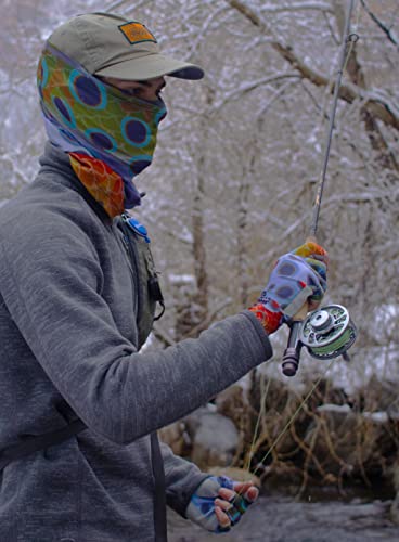 Teton Outdoors Trout Series Quick Dry Spf50+ Performance Sun Gloves For Men & Women Perfect For Fishing, Kayaking, Boating, Fly Fishing Great Patterns (Brown Trout, Sm/Med) #TOP2