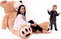 MAKOSAS MKS XXL Teddybär Groß | 200 cm Kuschelbär | Riesen Teddy mit strapazierfähigem Reißverschluss | Großer Teddybär mit plüschigem Polyester | Hypoallergenes Kuscheln mit XXL Kuscheltier – Ansicht 3