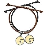 OFFbb-USA Ancient Sport Fencing Art Deco Gift Fashion Bracelet Double Leather Rope Wristband Couple Set Gift