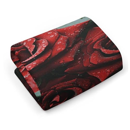 Serviette de bain rose rouge microfibre absorbante séchage rapide 72x35cm - 5