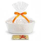 Cesta de regalo vacía, cesta para regalos, cestas de regalo para rellenar, cesta de regalo vacía, cestas de regalo vacías, cesta de regalo para Navidad, cumpleaños, boda, con alambre de atar de 15 cm