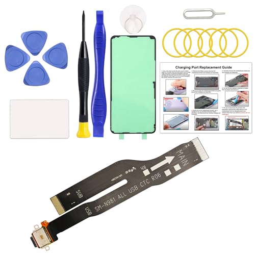 for Galaxy Note 20 5G USB Charging Board Port Replacement, SM-N981U SM-N981U1 Type C Dock Board Connector for Samsung Note 20 with Tools & Instruction
