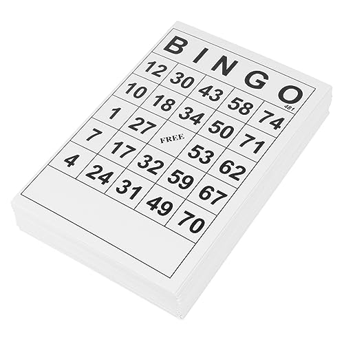 Cartes Bingo Jeu Interactif HEMOTON en papier blanc pour soirées et fêtes | Lot de 120