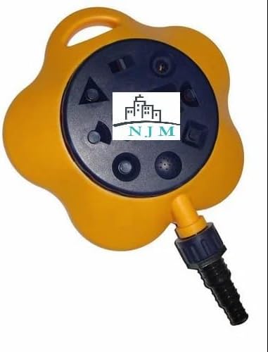 NJM 8 Function Pattern Garden Lawn Plants Watering Sprinkler with Water Flow Switch,Spray Nozzle Plant Watering System Garden Tools