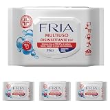 Fria Multiuso Disinfettante BW, Elimina fino al 99.9% di Batteri, Lieviti, Funghi e Virus con Involucro, Presidio Medico Chirurgico, Confezione da 80 Salviette