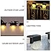 Toddmomy 4pcs Solar Stair Lights Outdoor Pathway Lighting Tool Black Warm Light Solar-Powered Step for Garden Deck Patio Fence