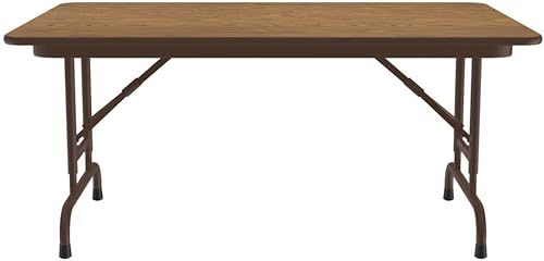 Miniatura 254 de Correll - Mesa plegable de altura ajustable y resistente, parte superior laminada de alta presión, fabricada en Estados Unidos, delantal de acero