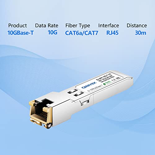 Image of [4 Pack]1.25 /2.5 /5 /10G SFP+ to RJ45 Transceiver, Copper SFP+ Module, Cat.6a /7, up to 30m, for Cisco SFP-10G-T-S, MikroTik S+RJ10, Ubiquiti UF-RJ45-10G, Netgear AXM765, Netgear, TP-Link, Fortinet
