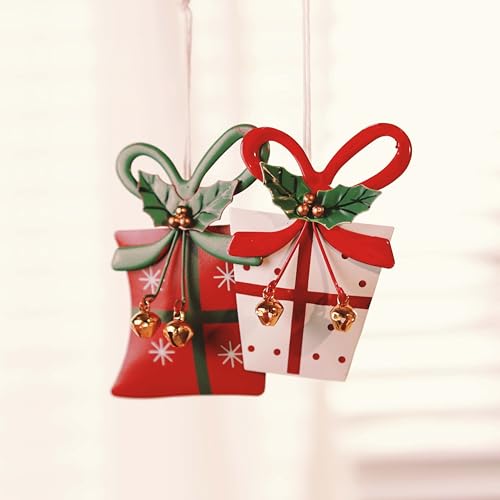 Regendeko Christbaumschmuck Metall, Geschenkanhänger Weihnachten,2...