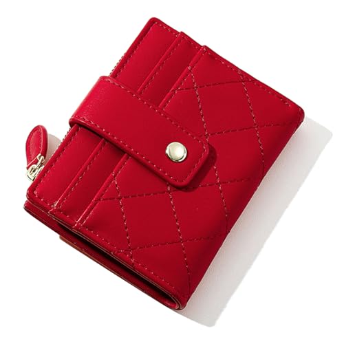 Women's Wallet Small 4.5x3.5x1'' PU Credit Card Wallet with Button Closure Portable Women with Multiple Pockets for Cash, Cards, ID and Coin Gift for Womens Small