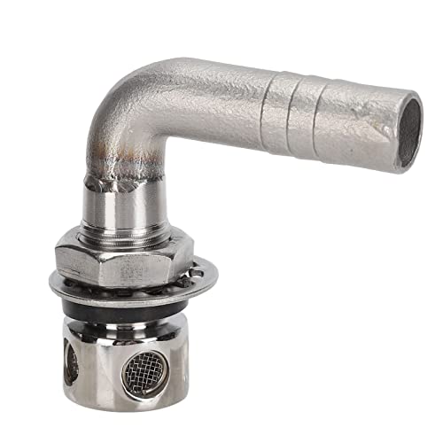 BTSEURY Fuel Vent, 90° 316 Stainless Steel Marine Grade Fuel Gas Vent, 4 Holes Marine Grade Gas Yacht Hardware Fitting M16