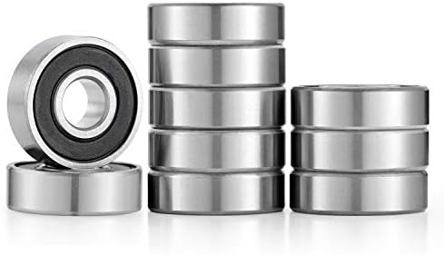 10 Pack 6000-2RS Ball Bearings Double Seal and Pre-Lubricated Steel Bearings 10x26x8mm