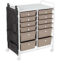Honey-Can-Do 12-Drawer Metal Rolling Storage Cart