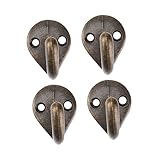 DOITOOL 4 Piezas Percha Perchas para Cortinas Estante De Ropa De Metal Ganchos De Cortina De Ducha De Metal Ganchos De Cortinas para Cortinas Ganchos De Metal para Abrigos Utensilios De