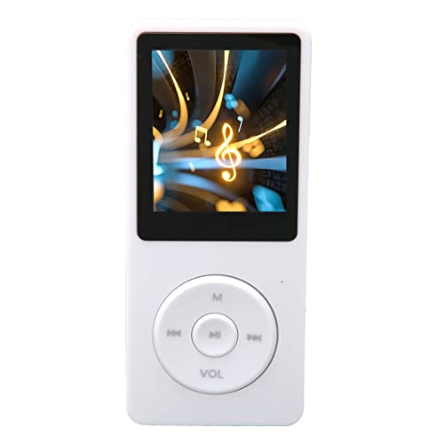 MP3-MP4-Player mit 8 GB Speicher, Musik-Player mit 1,8-Zoll-Bildschirm, 450-mAh-Akku, Unterstützt MP3, WMA, OGG, WAV, APE, FLAC, AAC LC, ACELP (Weiss)