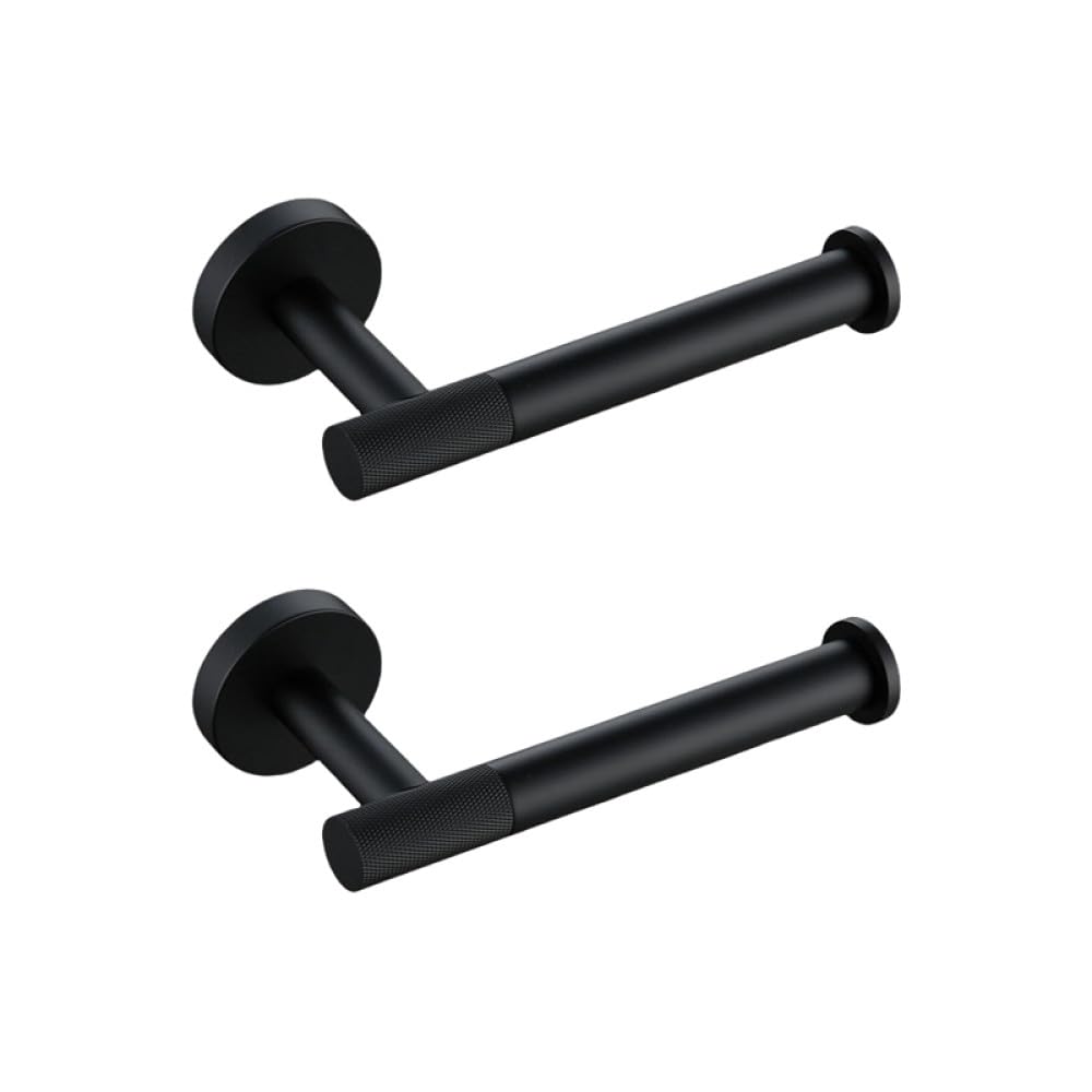 Modern Matte Black Bathroom Accessories Set with Brass Towel Bar Textured Shelf for Toiletries and Tissue Paper Stylish Bathroom Accessories Kit with Matte Finish.