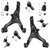 Detroit Axle - Complete 8pc Front Suspension Kit for 2002 2003 2004 2005 2006 Honda CR-V Both (2) Front Lower Control Arms, Both (2) Lower Ball Joint, 2 Front Sway Bar Links, 2 Outer Tie Rods