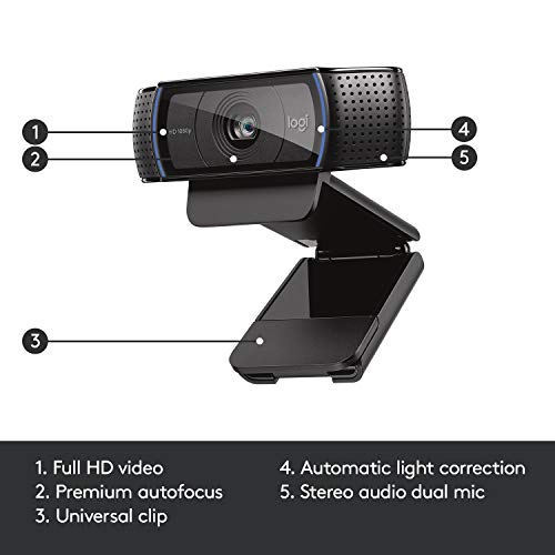 Logitech HD Pro Webcam C920, Widescreen Video Calling and Recording, 1080p Camera, Desktop or Laptop Webcam by Logitech - Image 6