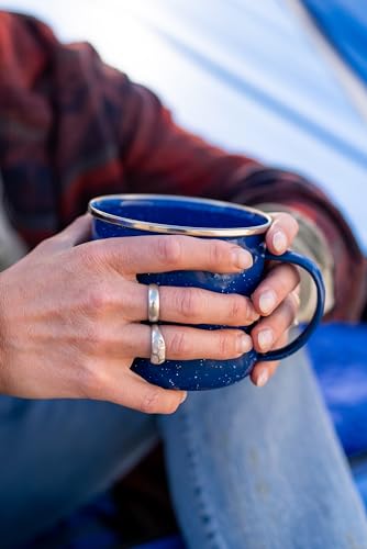 Stansport Enamel Camping Coffee Mug, 24 oz – Durable Steel Outdoor Cup for Coffee, Tea & Hot Cocoa – Lightweight Drinkware for Hiking, Backpacking, Campfire & Home Kitchen – Blue - image 5