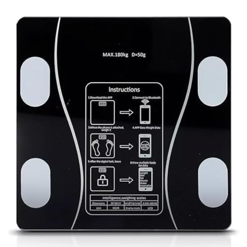 Balança Corporal Digital Com Bioimpedancia Profissional, Com App Bluetooth 180kg