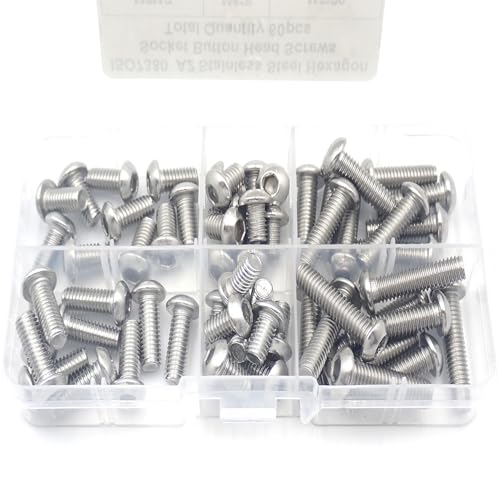 Wellvie Zp ˂ 60PCS Zbg M6 8mm 10mm 12mm 16mm 20mm 25mm {g ۓ XeX DIY H lW [P[Xt [sAi]