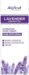 Biofresh Cosmetics Via Natural Lavender - Hand Cream with Lavender Oil and Creatine - Hand Cream for Very Dry Hands for Women and Men, Nail Cream, Skincare 50 ml