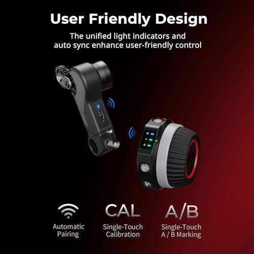 Kit inalámbrico de follow focus SmallRig (Lite) con controlador de volante y motor receptor, paradas A/B y abrazadera para varillas de 15 mm, diseño compacto, compatible con lentes de cine y zoom con alta amortiguación - modelo 4296 miniatura 4