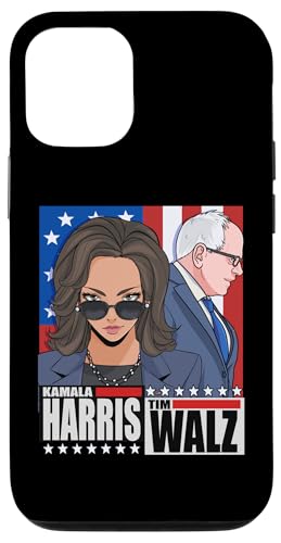 Custodia per iPhone 12/12 Pro Kamala Harris Tim Walz 2024 Vota Elezioni presidenziali