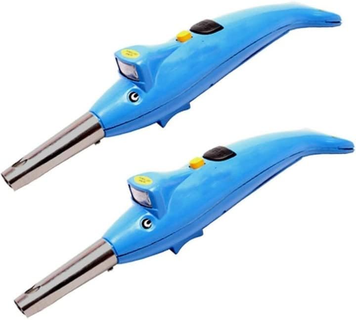 MAXTOP 2 Pack Multicolour Kitchen Dolphin Shape Electric Gas Lighter Torch
