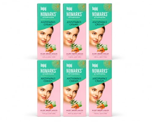 Image of No Marks Cream Ayurvedic Herbal Skin Care Cream | Natural Formula for Daily Skin Care, Skin Wellness & Healthy-Looking Appearance | Herbal & Natural Face Cream for Men & Women | 25 GM Pack of 6