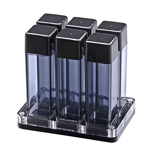 Image of Normcore Single Dose Coffee Bean Storage - 6 pcs Coffee Bean Cellars with Stand & Hopper - Espresso Bean Storage Set - One-Way Exhaust Valve - Patent Pending - Capacity 25-28g