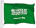 G128 - Saudi Arabia Flag 3x5 ft Printed Brass Grommets 150D Quality Polyester Flag Indoor/Outdoor - Much Thicker More Durable Than 100D 75D Polyester