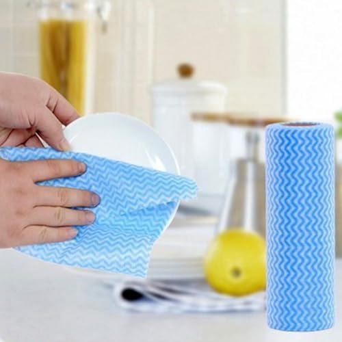 Ipetboom 50pcs Disposable Non Woven Kitchen Cleaning Wipe Roll 20x30cm image 4