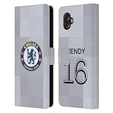 Head Case Designs Officially Licensed Chelsea Football Club Edouard Mendy 2021/22 Players Home Kit Leather Flip Case Compatible with Samsung Galaxy Xcover6 Pro/Pro2