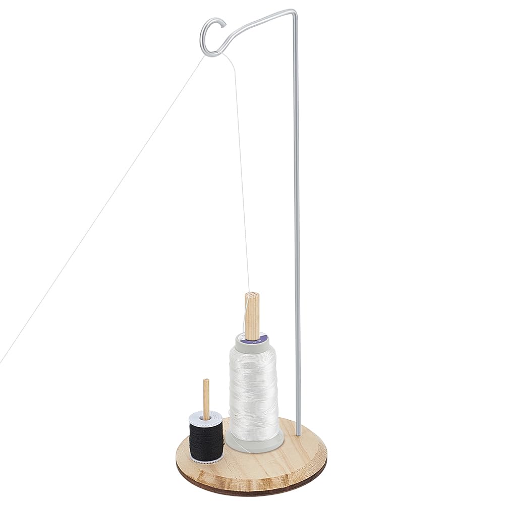 PH PandaHall Cone Spool Holder Wood Thread Stand Sewing Machine Threads Holder Single Spools Stand Universal Thread Spool Rack for Smoother Feed Sewing Embroidery Quilting Serger Machines Accessories