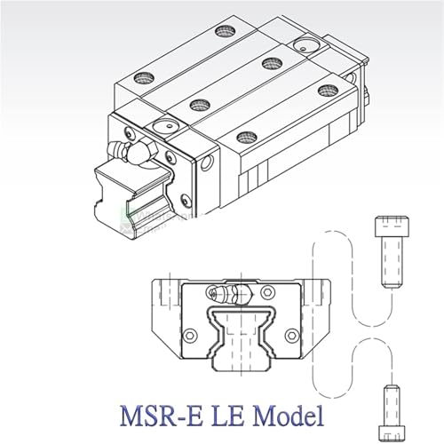 Glissière de guidage linéaire MSR25E contre les vibrations CNC - 3