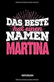  Das Beste hat einen Namen - Martina: Martina - Lustiges Frauen Namen Notizbuch (liniert). Tolle Muttertag, Namenstag, Weihnachts & Geburtstags Geschenk Idee.