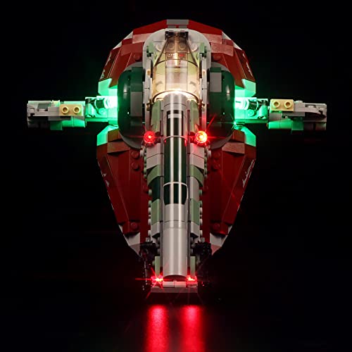 cooldac LED-Licht-Set für Lego Star Wars Boba Fett Raumschiff, Licht-Set kompatibel mit Lego 75312 Bausteinmodell, USB…