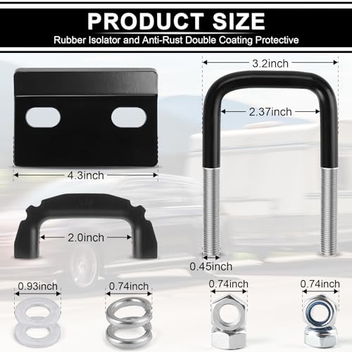 image for JUSTTOP Hitch Tightener Anti-Rattle Clamp,Heavy-Duty Steel Stabilizers