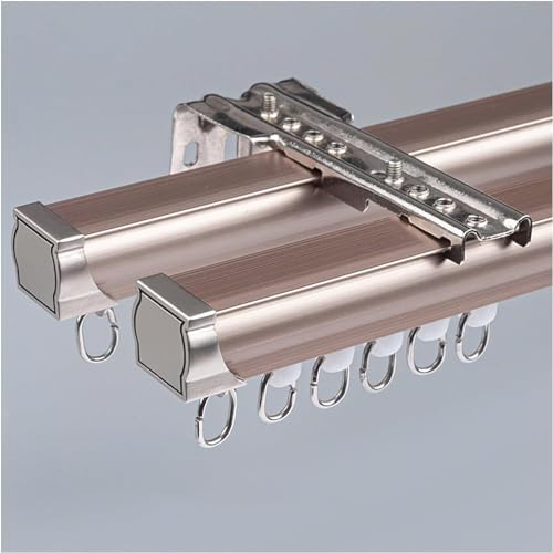 Système silencieux à double rangée pour rail à rideaux de plafond robuste