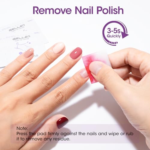 Image of GELLEN Acetone Gel Polish Remover Pads, 400 Pack Individually Wrapped