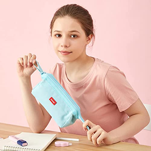 Cicimelon Pencil Case Large Capacity Pencil Pouch Pen Bag For School Teen Girl Boy Men Women (Blue) #TOP6