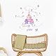 PLIGREAT Bunte Schloss Wandtattoo Rosa Fee Schloss Sterne Wandbilder Aufkleber Never Grow Up Zitate Kinderzimmer Wandkunst Dekor für Mädchen Schlafzimmer Wohnzimmer Spielzimmer