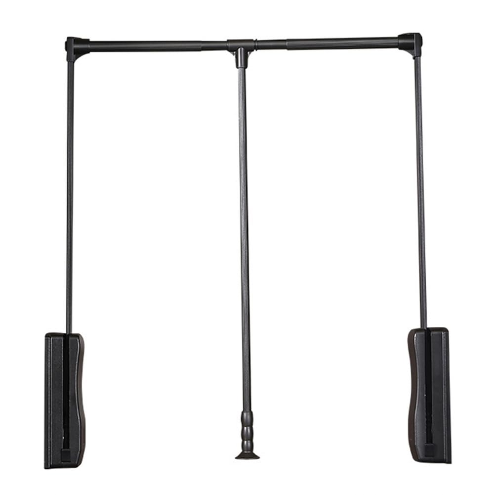 Appendiabito saliscendi per Armadio, Barra Appendiabiti saliscendi,Largo Regolabile 450-1150 mm (21-47 inch) Appendiabiti Ribaltabile per Armadio,Nero,21to26in