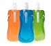 Clever Creations Sports Water Bottles by Collapsible & Camping Friendly | BPA Free | Unique Collapsible Bottles hold 480 mL each | Perfect for Biking, Hiking or Relaxing | Orange, Blue, Green