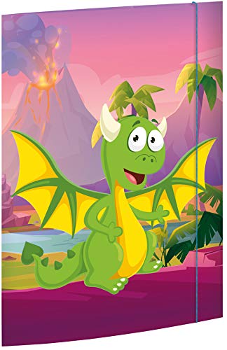 RNKVERLAG 45355 - Zeichenmappe „Little Dragons“, 310 x 440 mm, DIN A3, 1 Stück